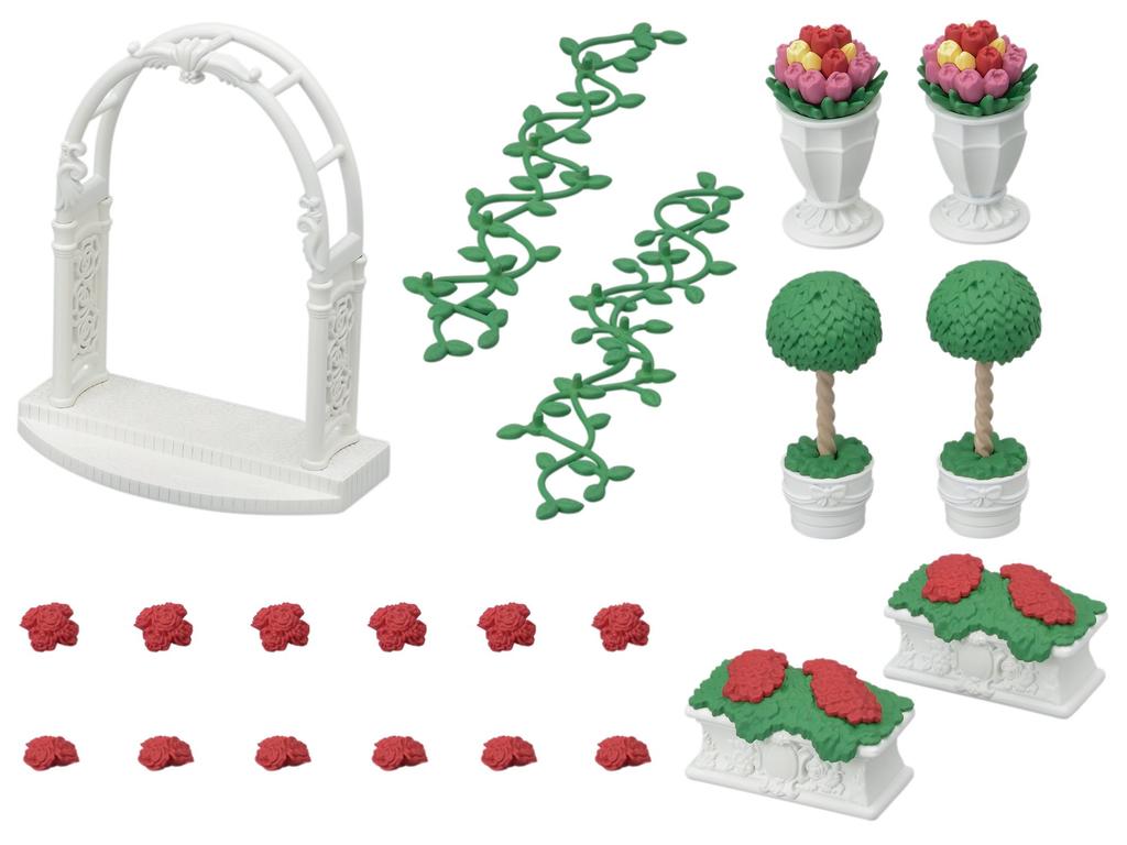 Sylvanian Families Town Arch Flower [Rose & Pot] TF-02
