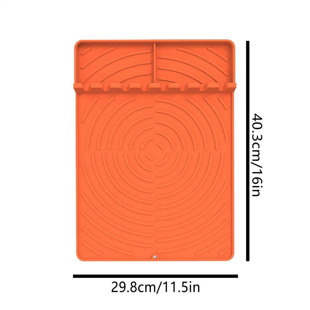 

Silicone Griddle Mat Non Slip Serving Spoon Drip Pad For Counter Heat Resistant Outdoor Grill Pad For Patio Camping Picnics помаранчевий