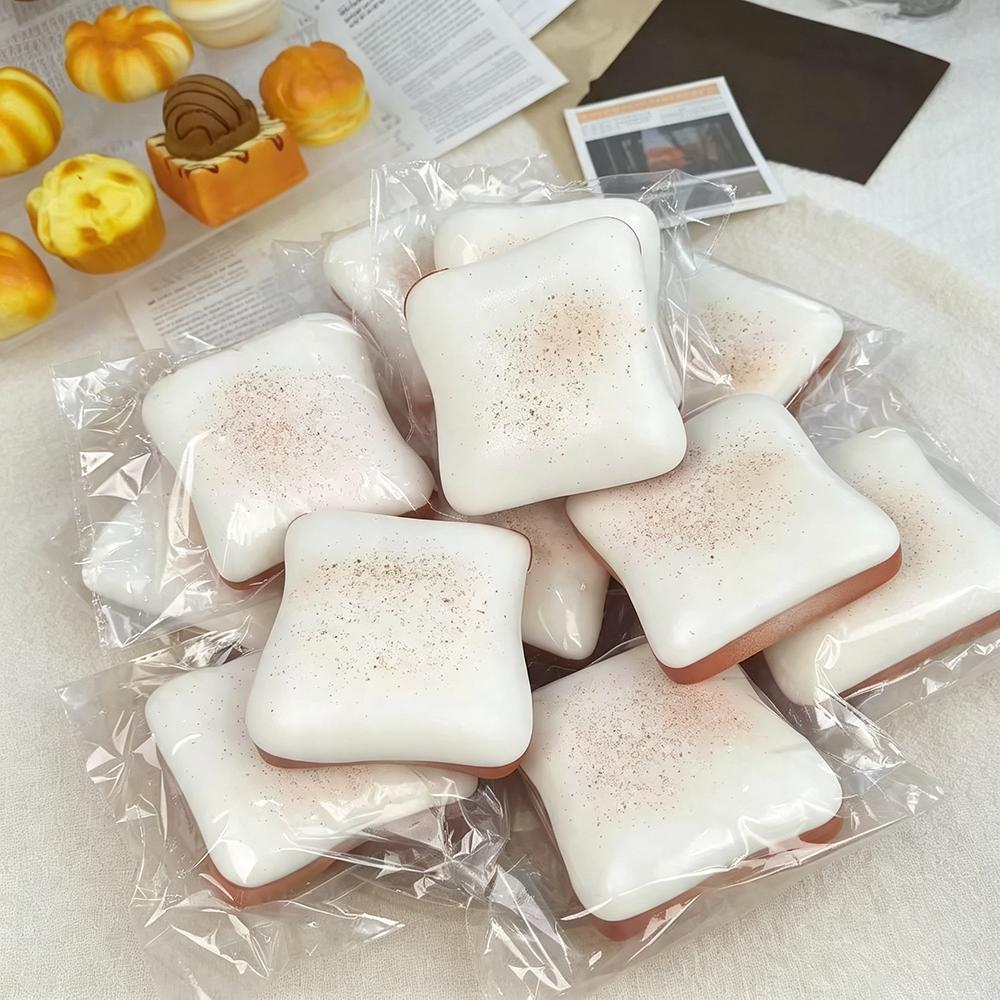 Squishy Simulated Square Bread Squeeze Toy Slow Rising Ultra Toast Stress Relief Sensory Fidget Toy For Anxiety Adhd Adults Gift