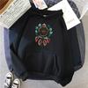 Plus Size Women Hoodie Retro Graphic Print Long Sleeves Sweatshirt Casual Sport Pullover Top Autumn Winter Street Women Clothing