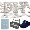 26Pcs A-Z Alphabe Rhinestone Letter Patches English Alphabet Pearl Alphabet Patch  Clothes