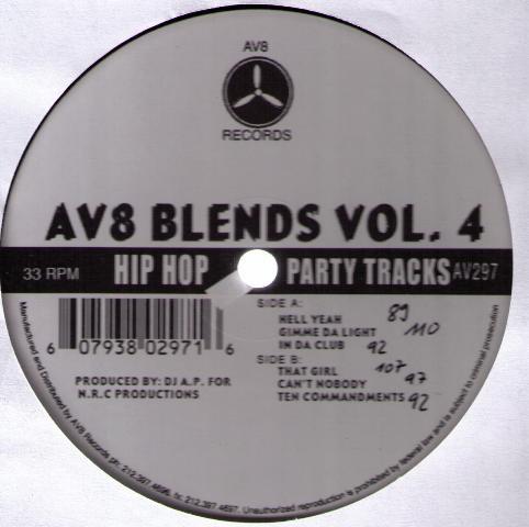 

12inch Record DJ A.P. - AV8 Blends Vol.4 AV297 AV8 Records US Rap & Hip-Hop/R&B Used