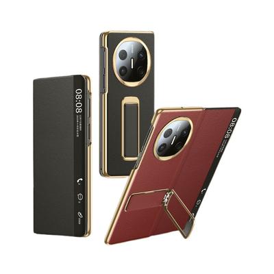 Suitable for Huawei Matex6 Mobile Phone Case Wristband Bracket Rotating X5 Smart Window X3 Anti-fall Business Electroplating Leather Case