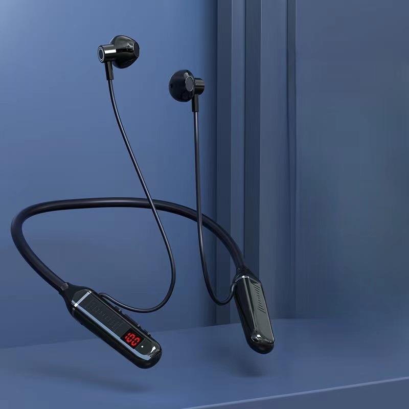 Kabellose Bluetooth-Nackenbügel-Kopfhörer Mit Digitalanzeige Funktion Große Kapazität Semi-In-Ear Sport Stereo-Kopfhörer