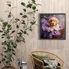 5D DIY Full Round Drill Diamond Painting Golden Retriever Kit Home Decor 40x40cm