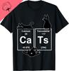 Cat Chemistry Periodic Table Funny Gifts Cat Dad, Cat Mom T-Shirt Kawayi Short Sleeve Cotton Br
