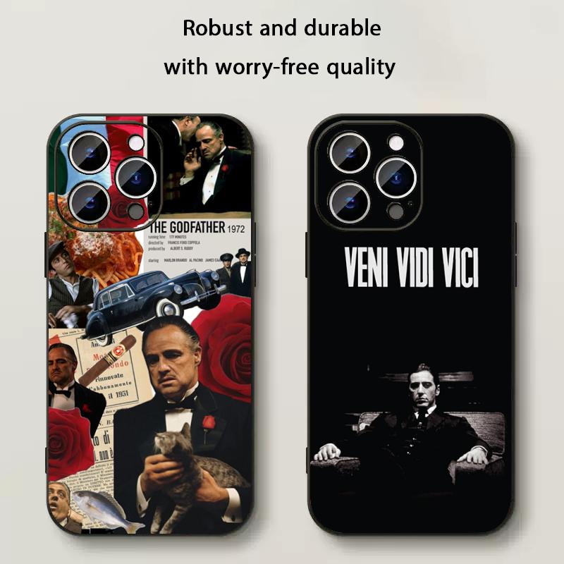 The godfather Classic movie posters Phone Case For iPhone 17 16 e 15 14 13 12 Plus Mini Pro Max Soft black Shockproof Cover