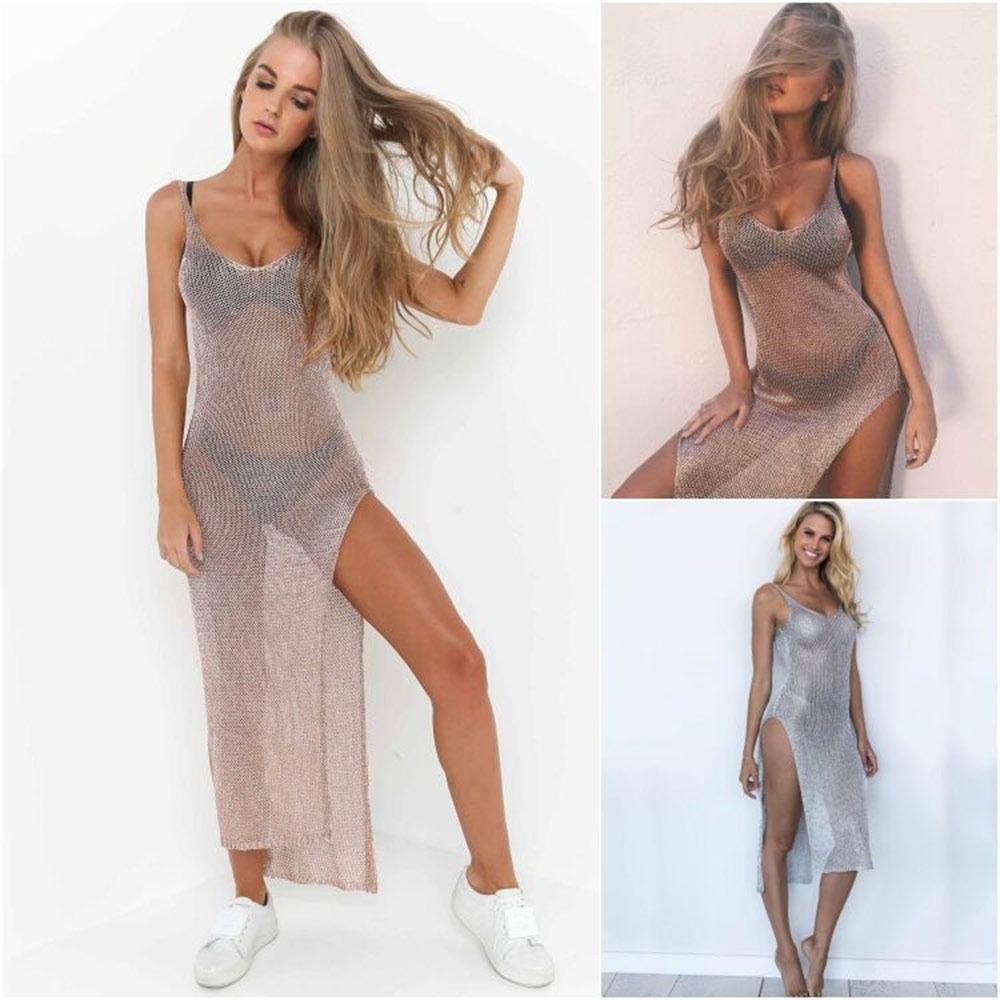 Glitter Women Beach Skirt Summer Swimsuit Coverups Fashion Beach Cover Up  for Women