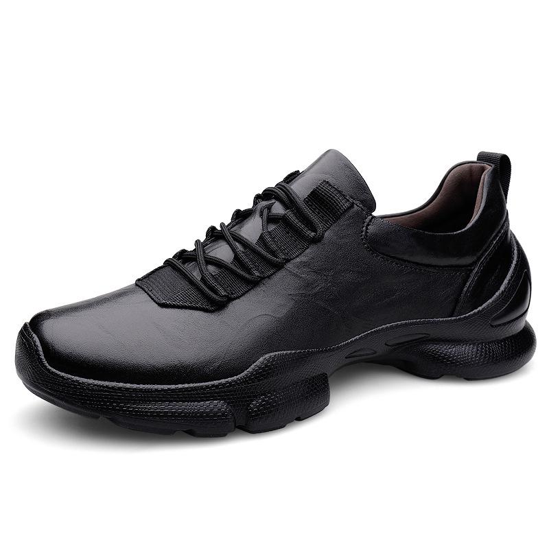 Men s Plus Size Genuine Leather Walking Shoes - Thick Sole, Breathable, Lightweight, Non-Slip Sports Casual Hiking Footwear 42