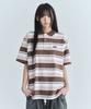 CGP Multi-Stripe Short-Sleeve Collared T-Shirt - Brown