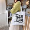 Summer New Fashion Kawaii Ladies Shopping Casual Simple Large-capacity Women's Cotton Bag Canvas Tote Bag Shopping Bag Women's F