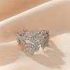 Small niche design, high-end leaf ring, women's simple and versatile daily fashion rings