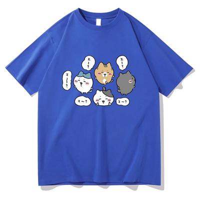 Plus Size Chiikawa T-Shirt Männer Frauen Harajuku Ästhetische Grafik Kawaii Tops Anime Cartoon Casual Cotton Tees Shirts