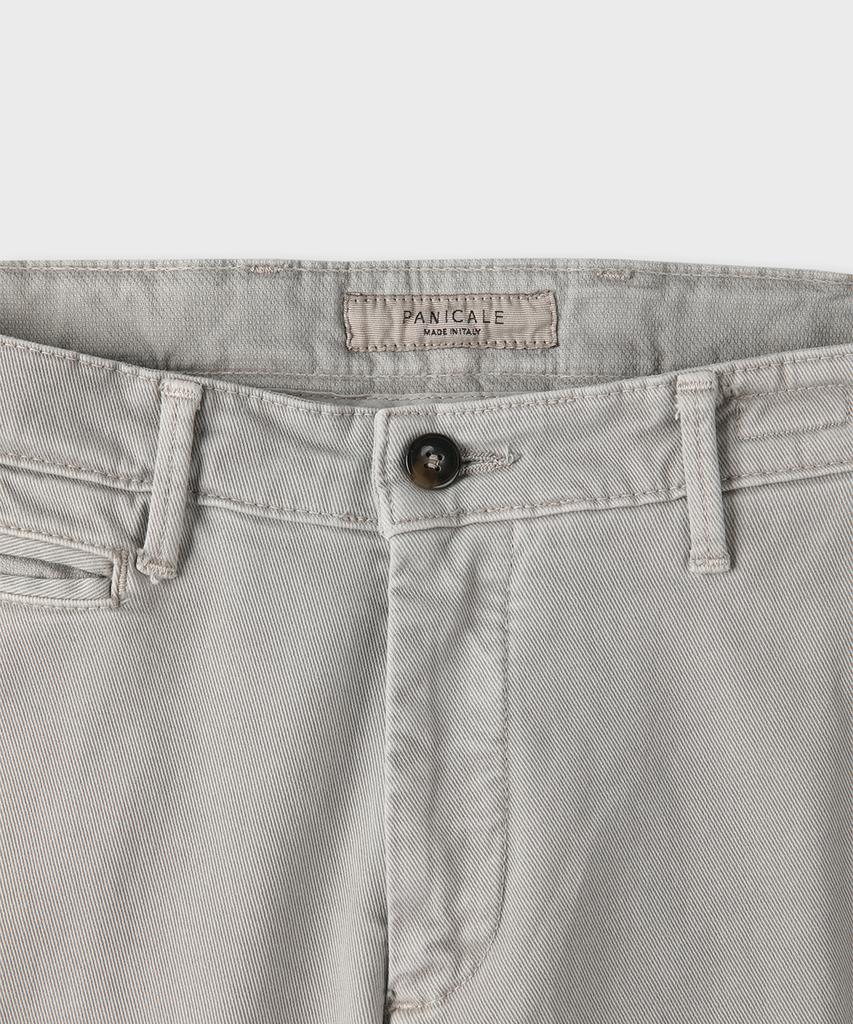 PANICALE Regular Fit Gray Cotton Twill Pants