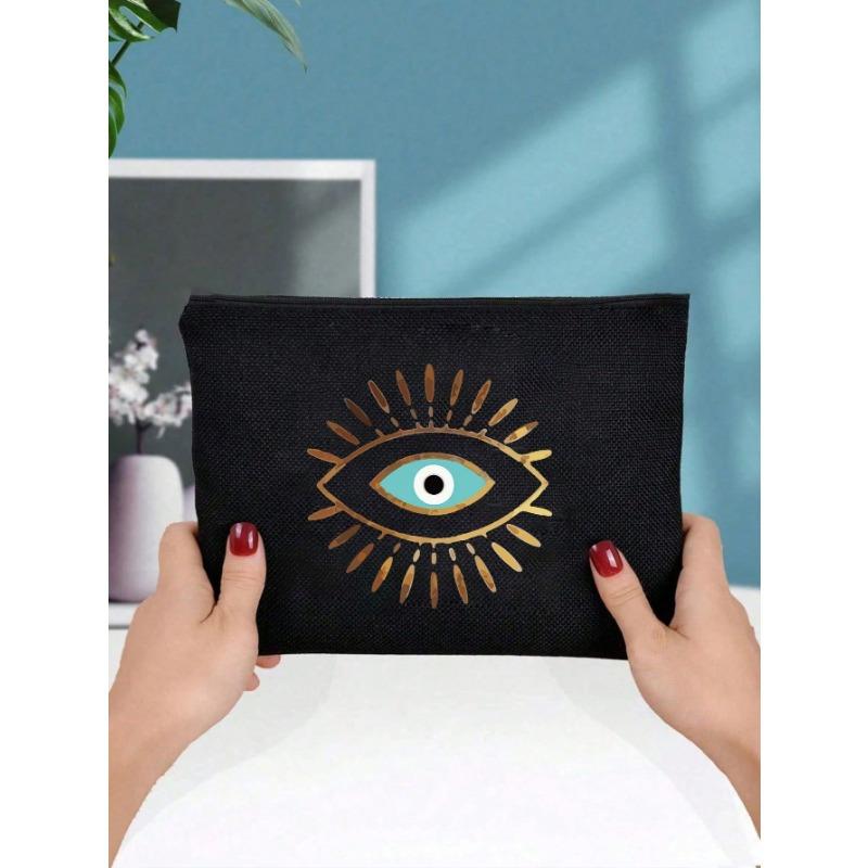 

Маленькая сумочка с узором «глаз» Принт глаза Простая Большая вместимость Портативная Повседневная Сумка для хранения Многофункциональная Хозяйственная сумка Сумка через плечо Сумка-тоут Сумка-мессенджер чёрный