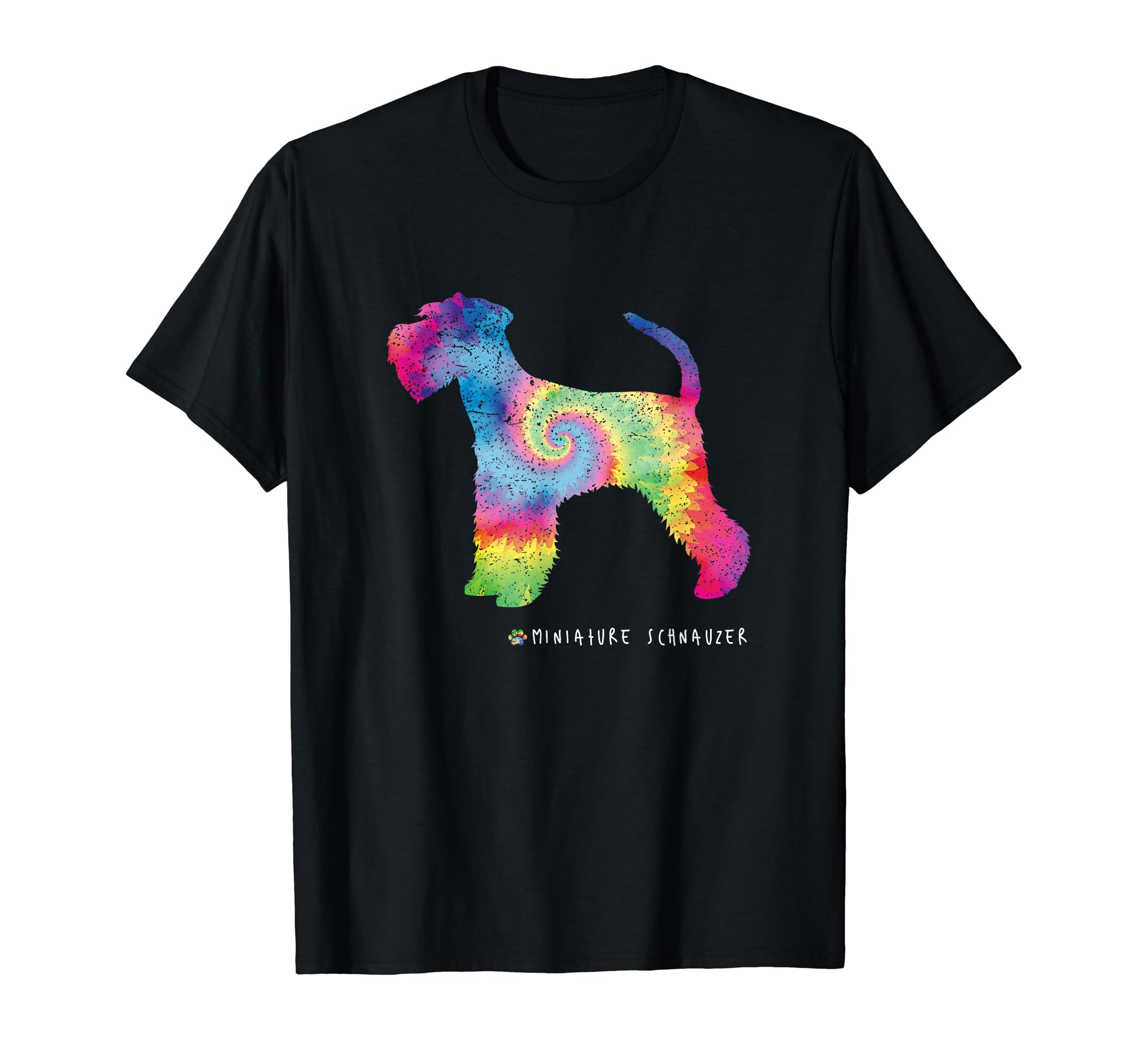 

Miniature Schnauzer Cute Puppy Pet Dog Owner Hippie Tie-Dye T-Shirt
