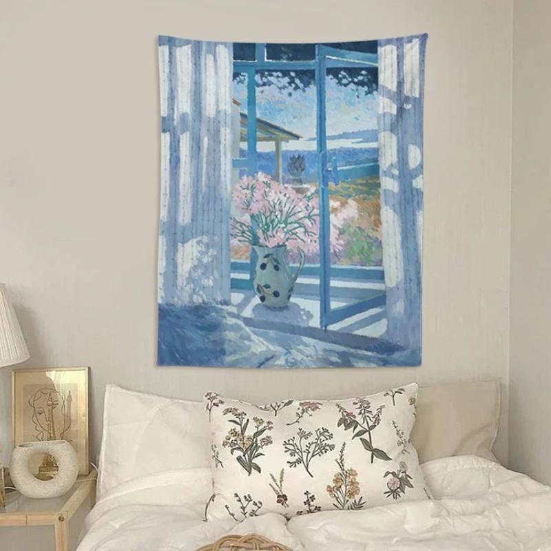 VIKAMA Kawaii Anime Tapestry Bohemian Wall Art Hippie Mandala Decor for Bedroom Living Room Dorm Aesthetic Room Decor