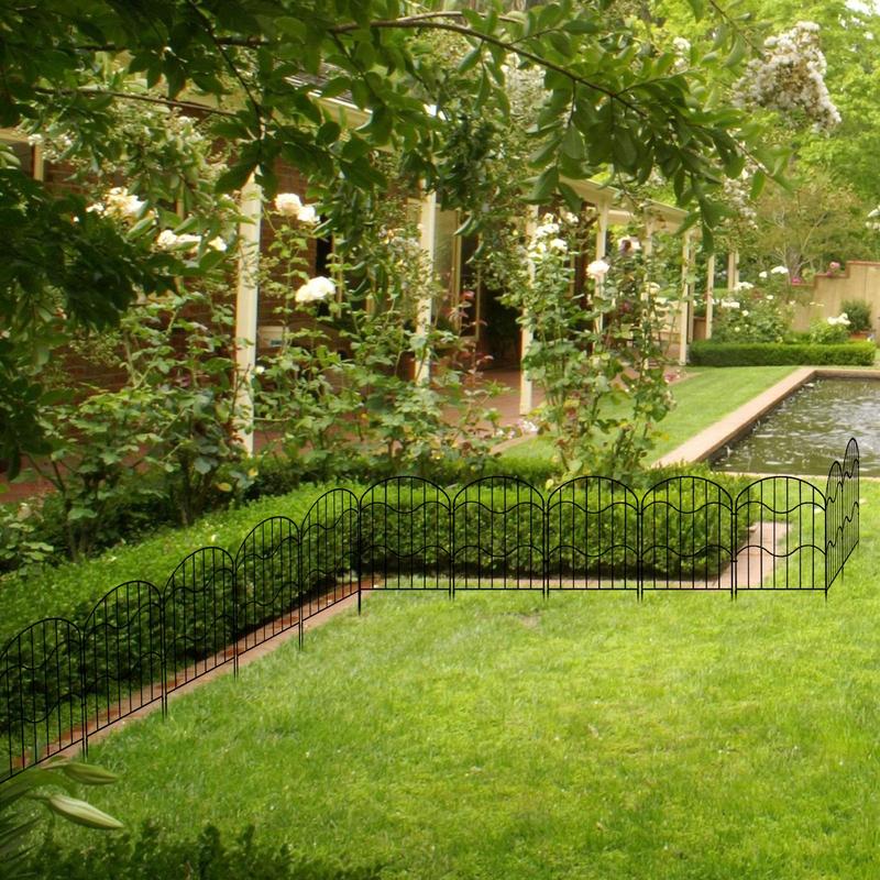 Bordo per Recinzione da Giardino Recinzione Pieghevole da Giardino 10x Recinzione Temporanea per Area Animali Prato Patio Esterno Fioriera Uso Cortile