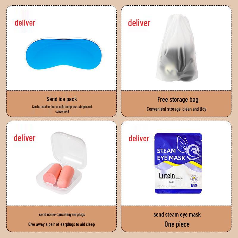 Exclusive Blackout Sleep Eye Mask with Summer Ice Pack for Men, Women, and Children