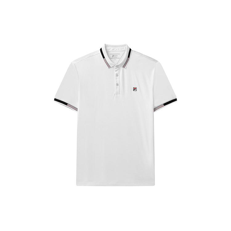 FILA Polo Shirts Men s White Polo Collar Moderate Straight Fit F11M121116FWT XXL