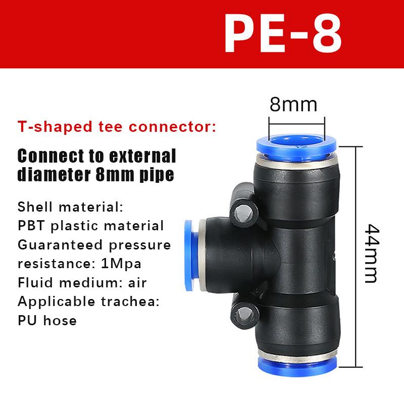 10 Stück Pu Pe Pv Pneumatikverschraubungen Pk Pza Py Rohrverbinder Hvff Sa Pm Schlauch 8mm 12mm Luftschlauch Schnellverschluss-Fitting