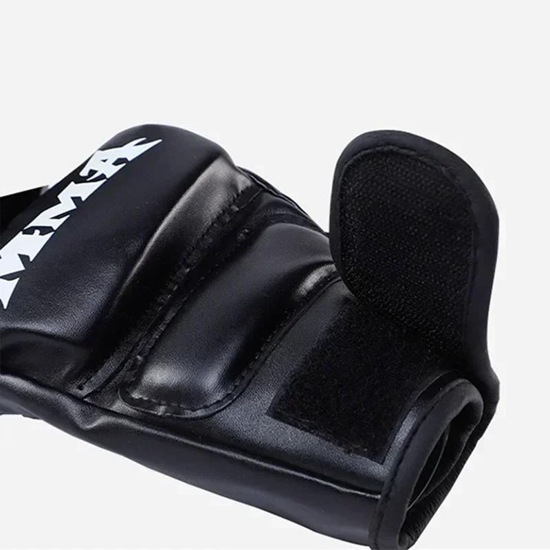 Professional Boxing Training Gloves Half Finger Leather Cushion for Adult Sanda Boxing UFC Training Sandbag Knuckles
