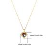 Colorful Ocean Heart Titanium Steel Necklace,light Luxury High-quality Collarbone Chain Accessory  Best Friends and Girlfriends