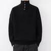 Koreansk stil Elegant genser med rullekrave Trendy All-Match løs mote strikkeplagg herreoverdel
