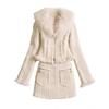 French Xiaoxiangfeng fur collar long-sleeved zipper jacket skirt set 1116 Qianjin style high-end two-piece set