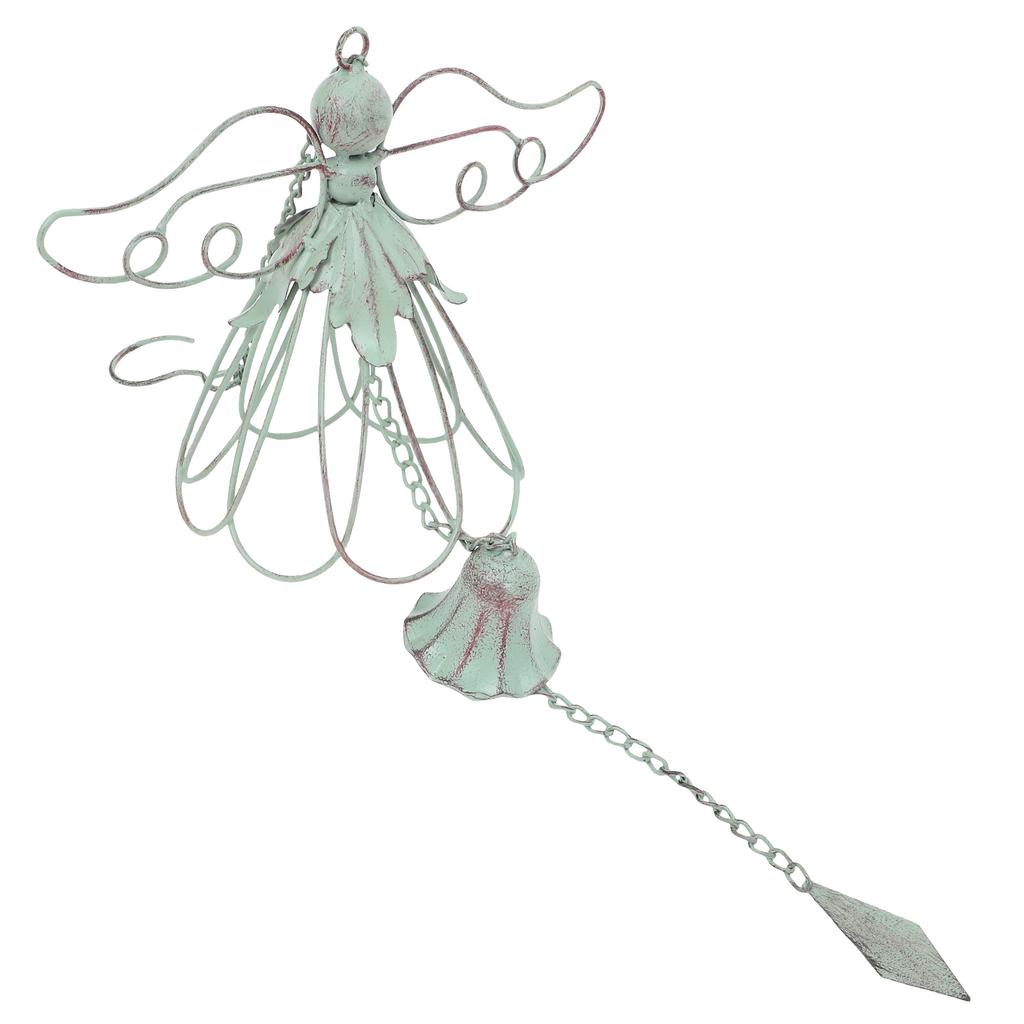 Rustic Iron Wind Chime Decor Durable Cast Vintage Outdoor Hanging Garden Patio Lawn Ornament Bell Sound Retro Chimes