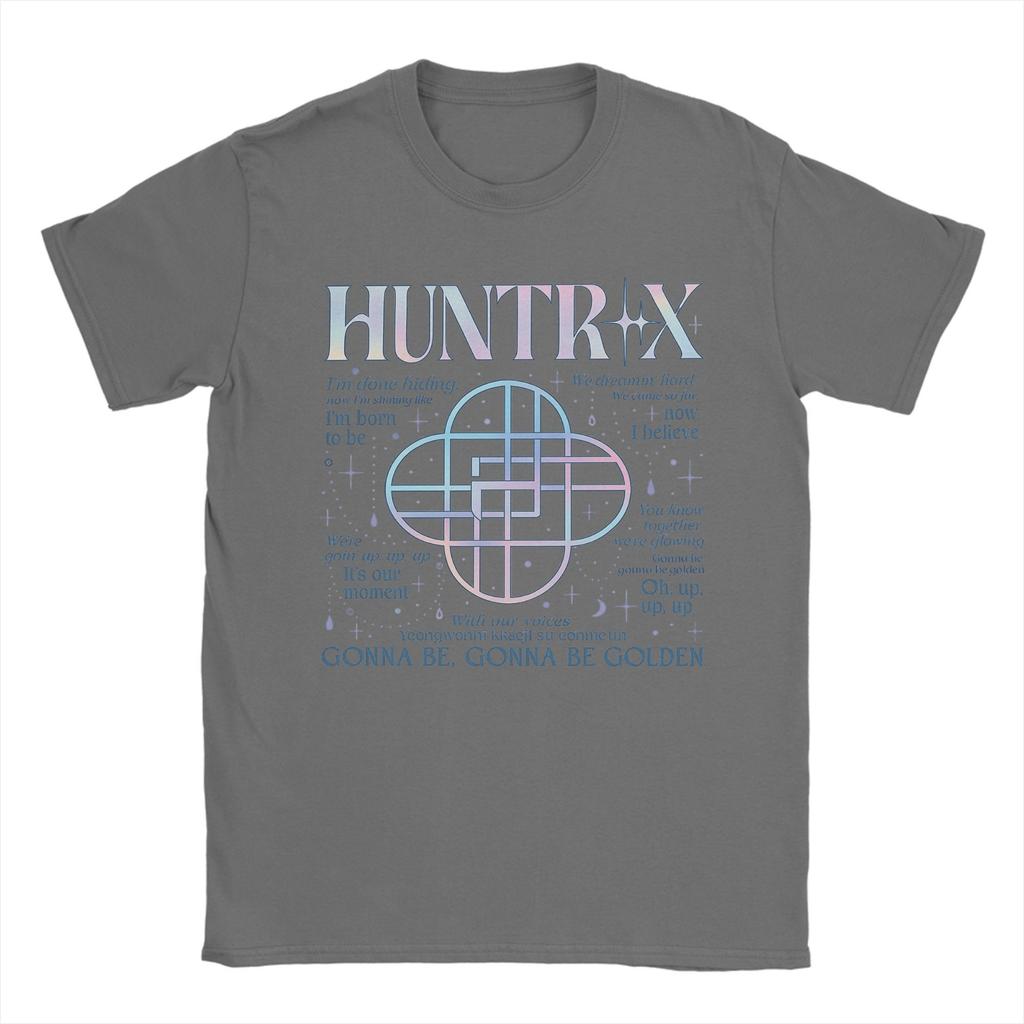 Men's T-Shirts Huntrix Logo Kpop Demon Hunters Awesome Cotton Tee Shirt Short Sleeve  T Shirt Round Collar Tops Birthday Gift