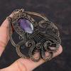 Super 23 Amethyst Anhänger Kupferdraht umwickelter Anhänger Oktopus Schmuck Edelstein Anhänger Kupferdraht Schmuck Jahrestagsgeschenk Handgemachter Anhänger
