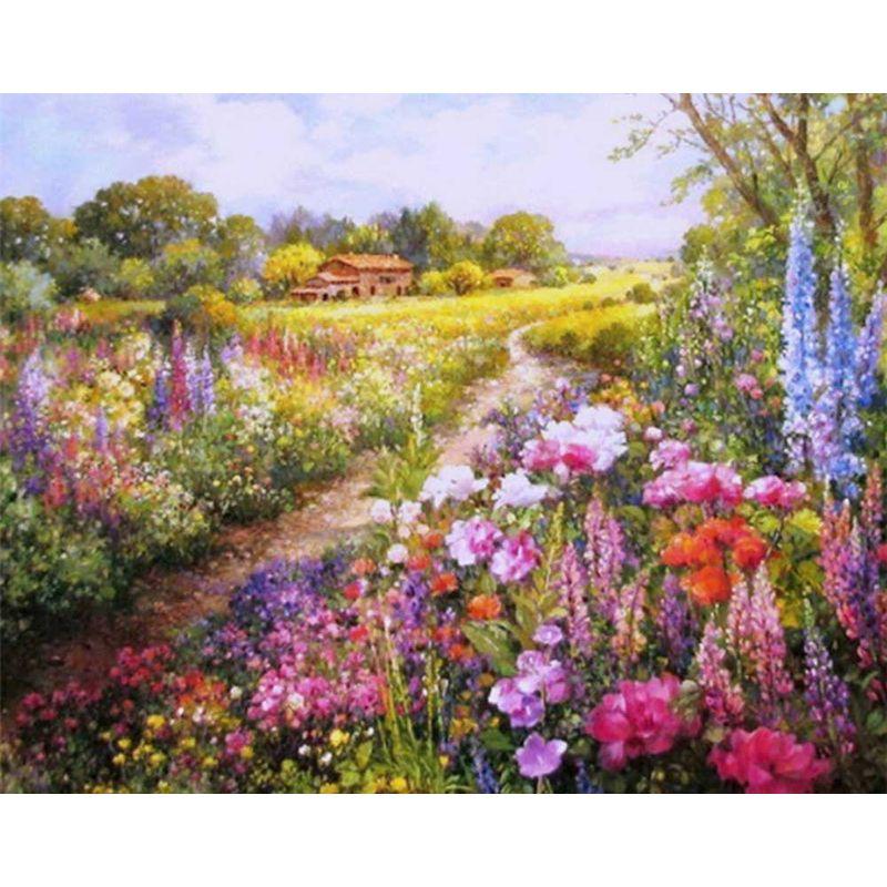 

5D DIY Алмазная картина Цветочный комплект Алмазная художественная мозаика Алмазная вышивка Полный круглый дрель Украшение дома Full Round 20x25CM