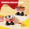 Elevated Pet Bowl Stainless Steel Raised Dog Bowl Reduces Discomfort Cute Cat Bowl with Stable Non-Slip Base for Food Water