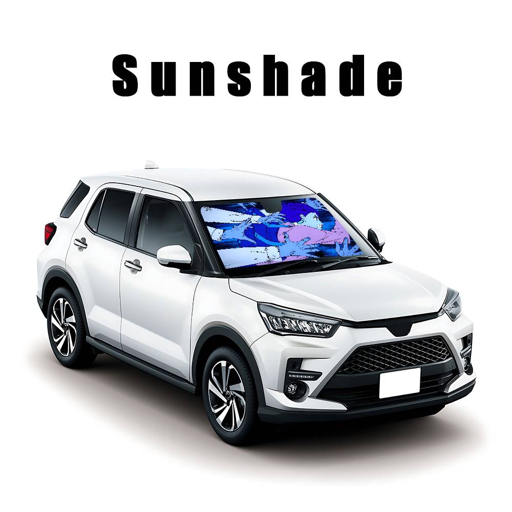 Anime D-Dandadan Car SunShade Car Sunshade Covers Cover Universal Windscreen Folding Visor