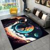 Astronaut Traum Universum Raumfahrer 3D Weltraum Cartoon Teppich für Wohnzimmer Schlafzimmer Dekoration, Rutschfest für Sofa Fußmatte Kinder