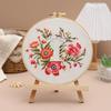 Floral Letter Embroidery Kit A To Z Embroidery Starter Kit with Hoop Fabric