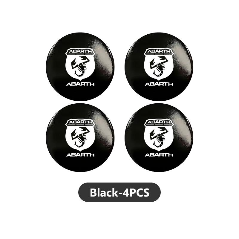 Car Emblem Wheel Hub Center Cap Stickers Tire Center Cover Badge Decal Accessories For Abarth FIAT FR 500 Punto Ducato Palio