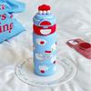 Cute Cartoon Kids Insulated Water Bottle With Double Drinking Straws For School And Travel