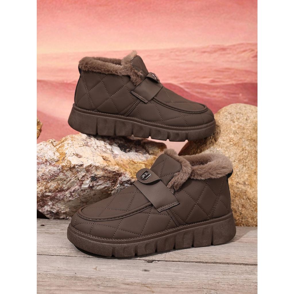 Snow Boots, Cotton Shoes, Winter New Style, Soft Sole with Thick Velvet, Warm and Fashionable, Versatile Cotton Boots