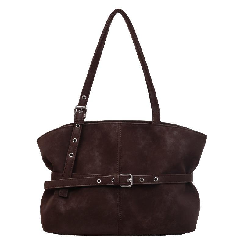 Neue trendige Mode einfache Gürtelschnalle Retro Damen Tasche lässige tragbare Schulter Unterarmtasche trendige Tasche