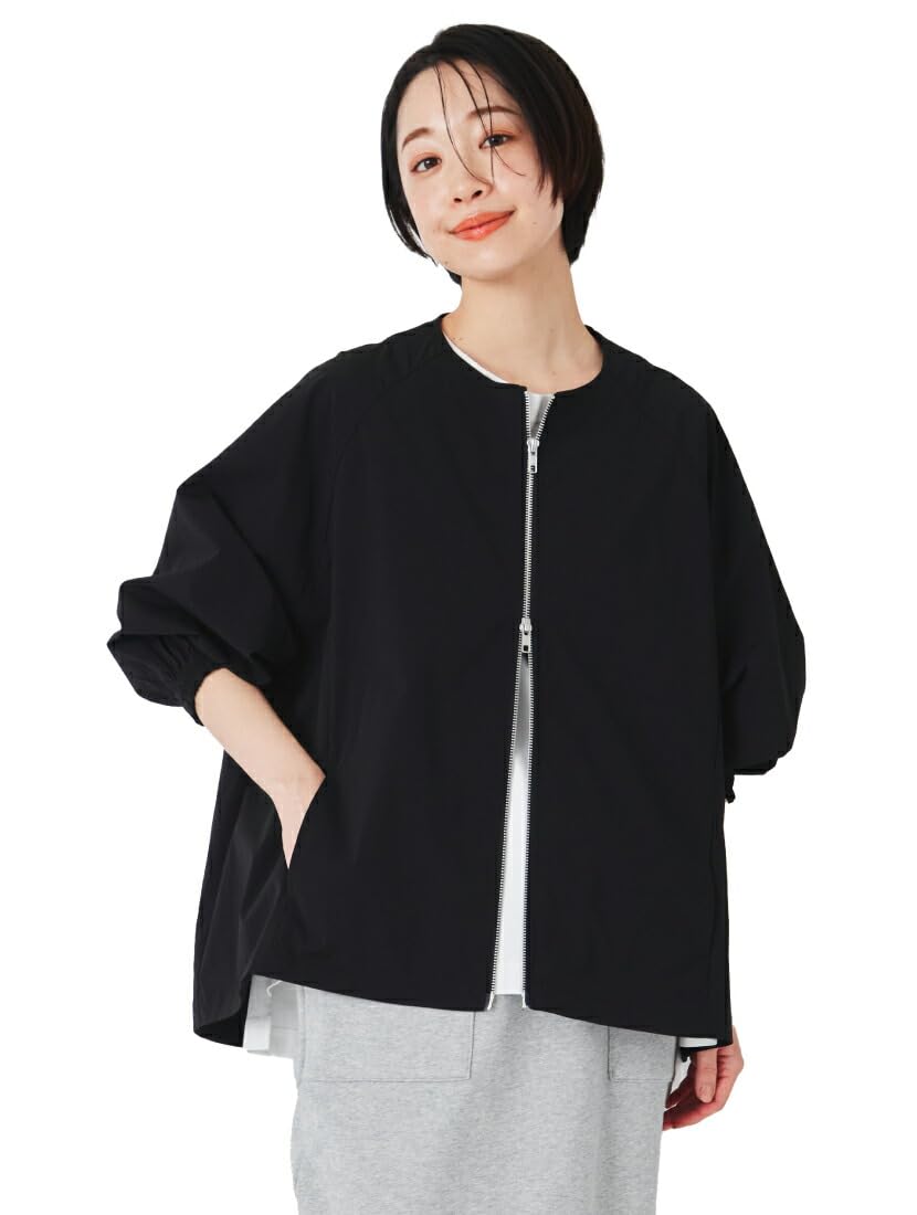 

ever closet Women s Rash Guard Jacket, Water-Repellent, Perfect for Pool, Beach, and Summer, Black, Size F