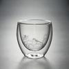 Shangqi Creative Fine-Brush Floral Double-Wall Glass Cup