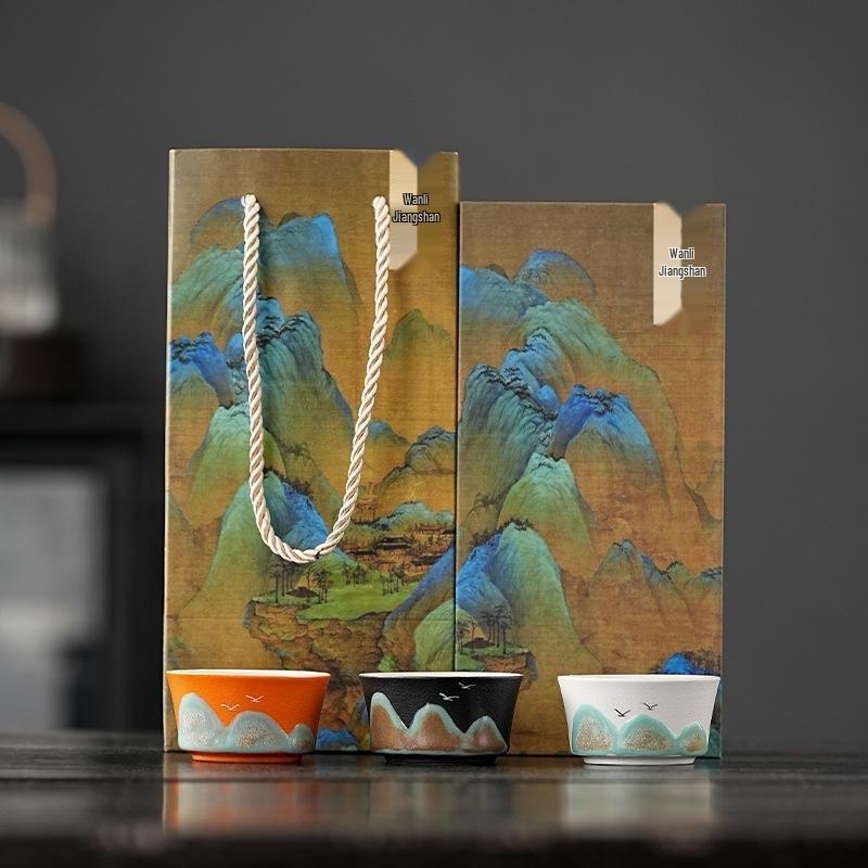 SEE KEAN Forbidden City Series Hand-painted Ceramic Teacups