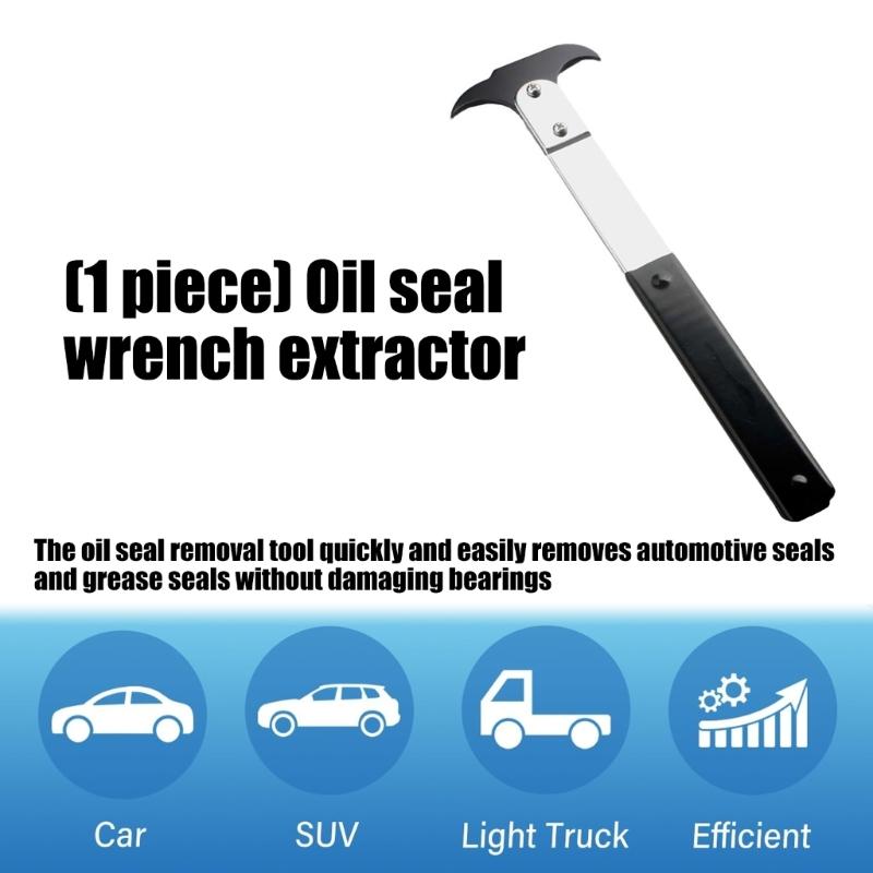 Professional Seal Puller Double Hook Tips Oil Seal Removal Tool for Various Vehicle Seal Puller Easy Grip Heavy Duty Tool
