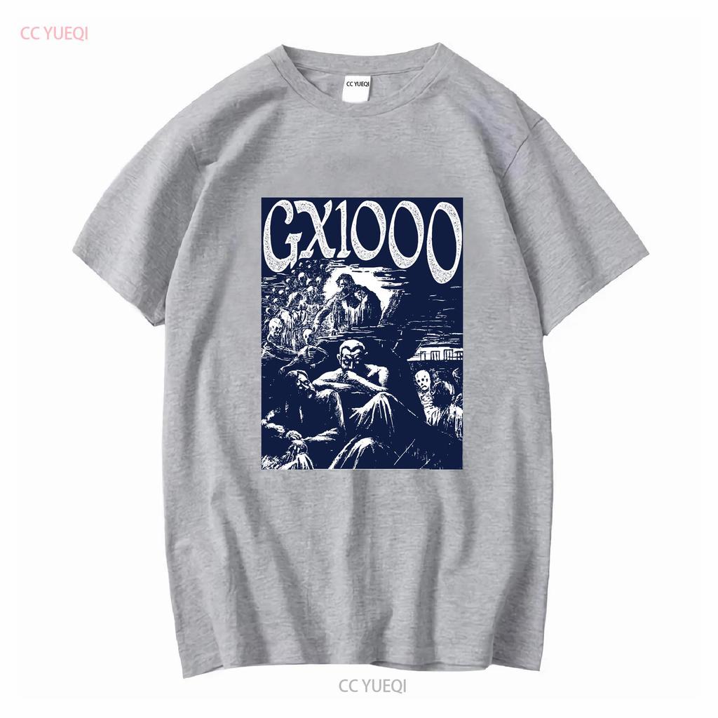 GX1000 Mens Size L T Shirt Sunset Black Design Vintage Washed Casual Top For Everyday Wear Graphic Fashion Versatile Homme