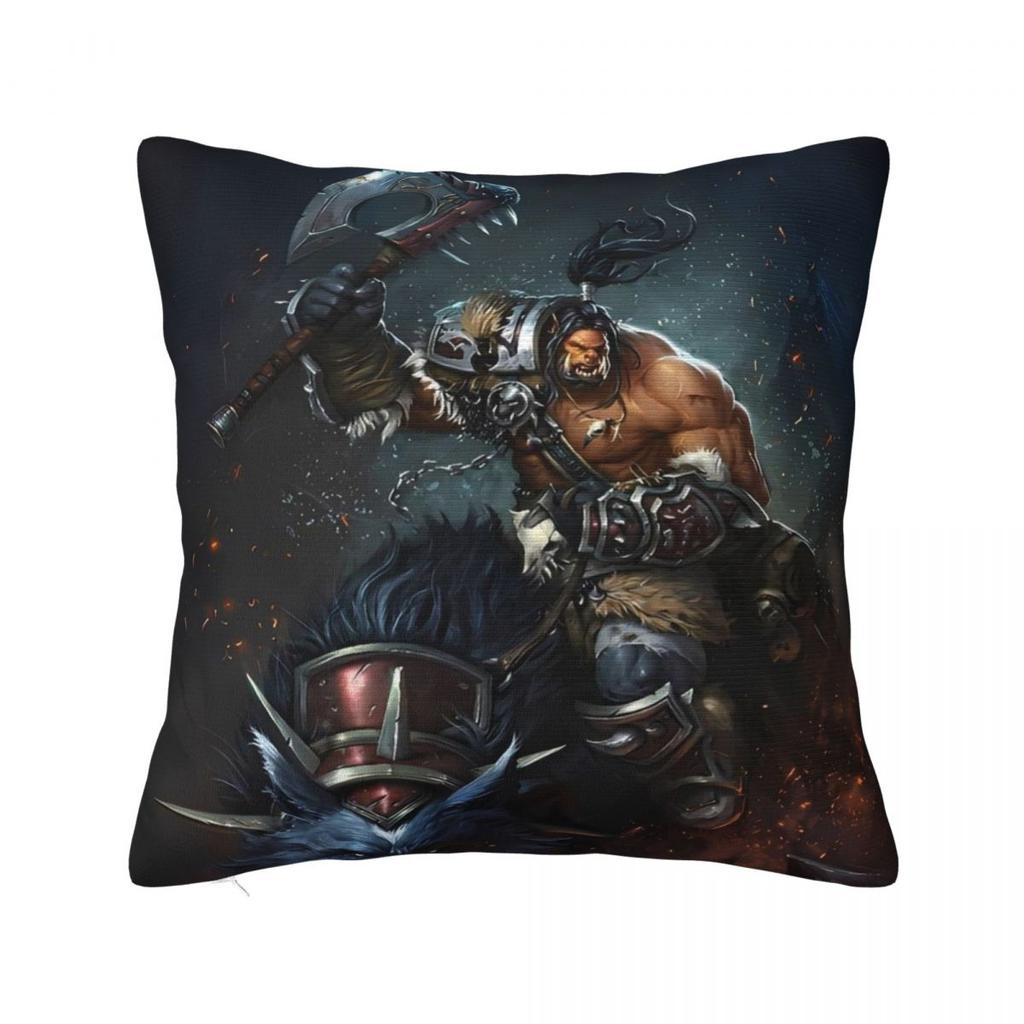 Pillow Cover Wow World Of Warcraft Arthas Retro Game Printed Cushion Cover Fashion Pillow Case For Living Room Chair Pillowcases