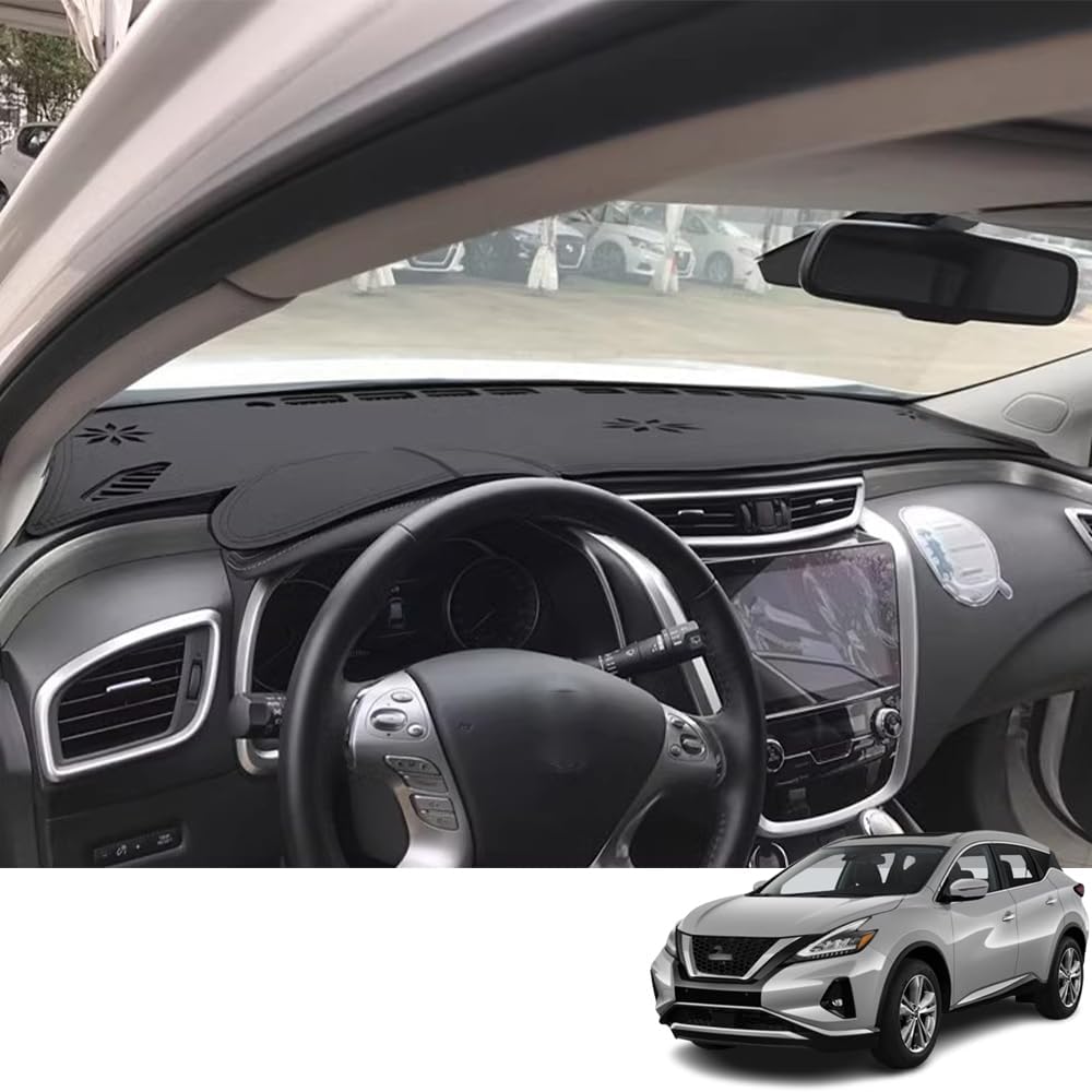 Custom Interior Accessories for Nissan Pathfinder 2022 2023 2024 2025 Leather Center Console Cover Dashboard Cover Dash Cover Mat Pad Balck(Without