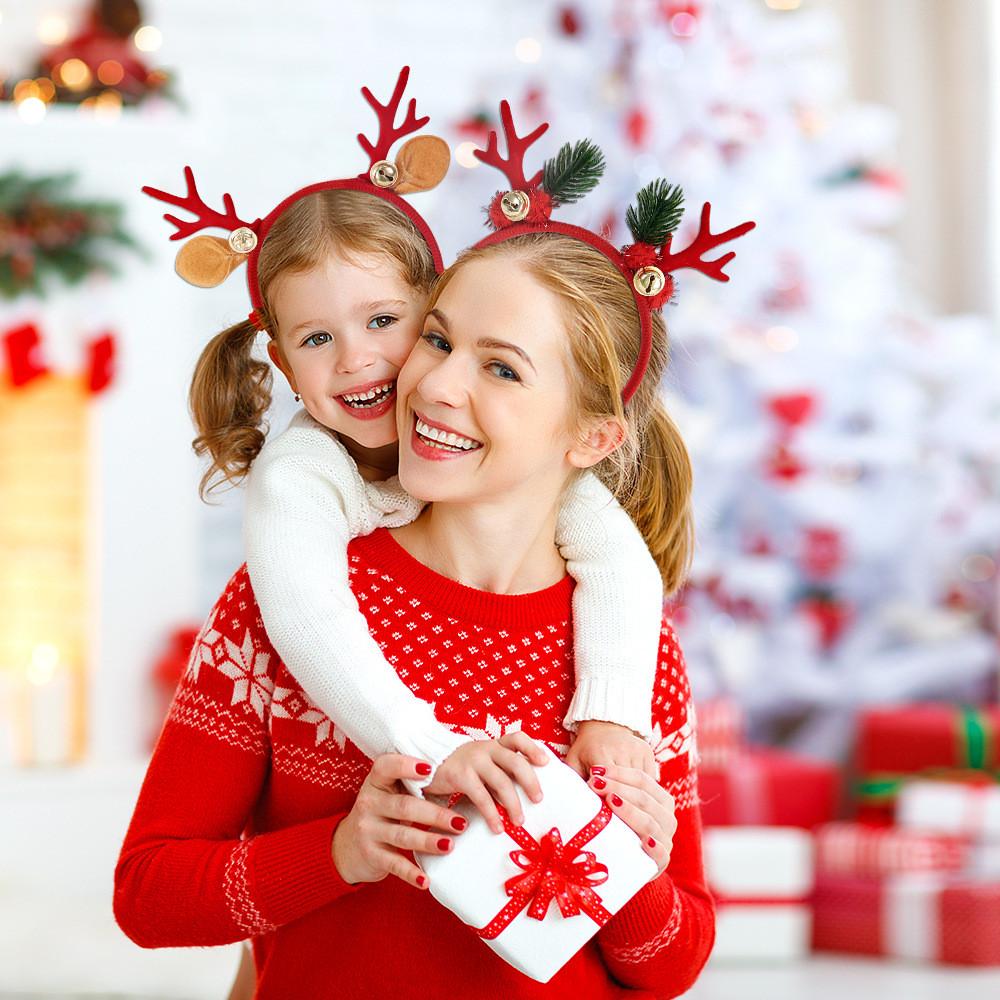 Christmas Party Charming Headband With Adorable Antlers And Design Fun