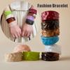 Acrylic Resin Bracelets Gradient Color Opening Bangles Boho Irregular Bracelets  For Women